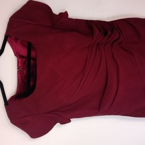 Burgundy mid length Dress